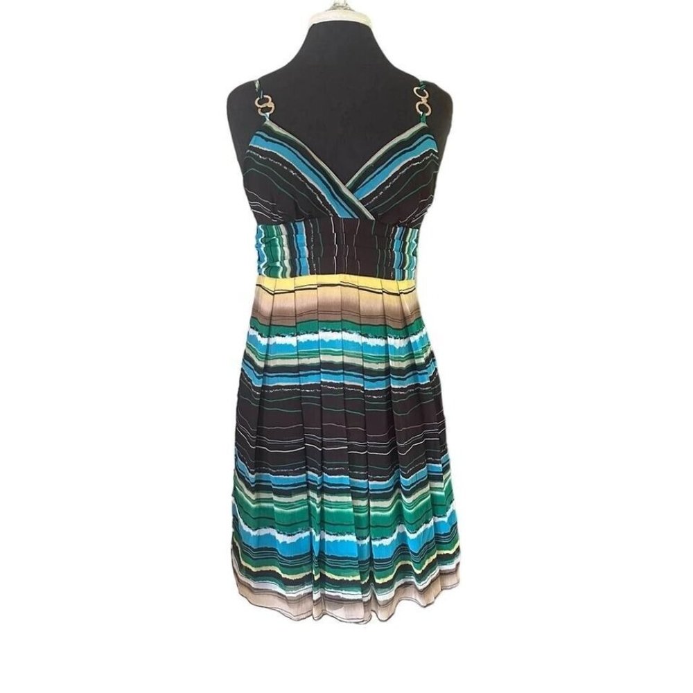 Candie’s Dress Size 7 Juniors, Multicolor Sheer with Full Lining Side Zip